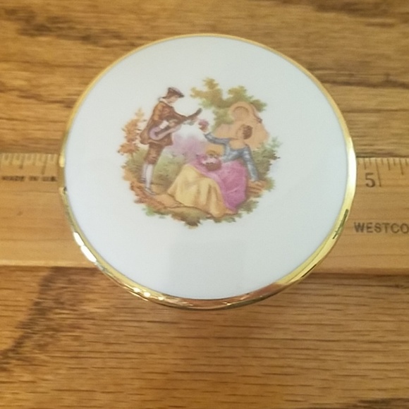 Limoges vintage 2 gold decorated china pieces - Picture 6 of 8